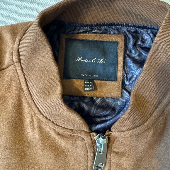 Men's Classic Tan Bomber Jacket - Picture 2 of 9